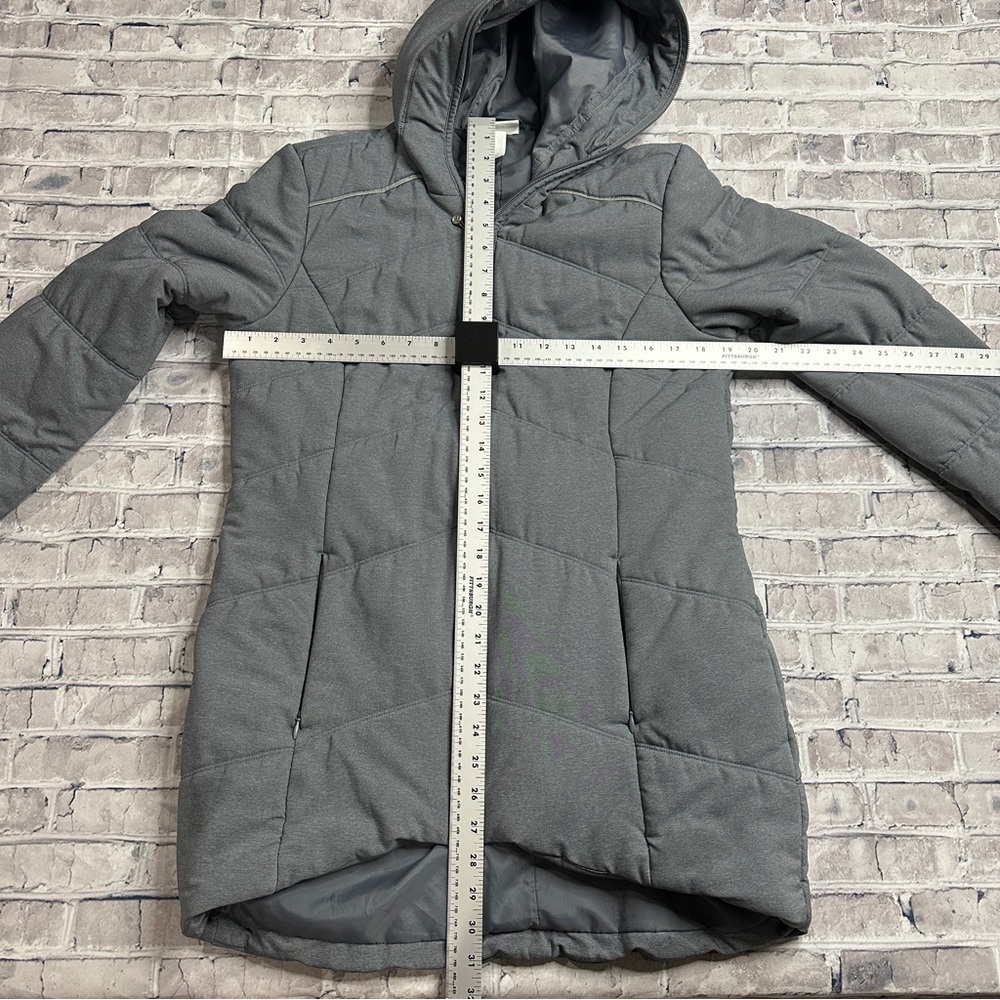 EUC Zella Women’s Daphne Hooded Charcoal Puffer Jacket Size Small (RN 58655) - Picture 16 of 16